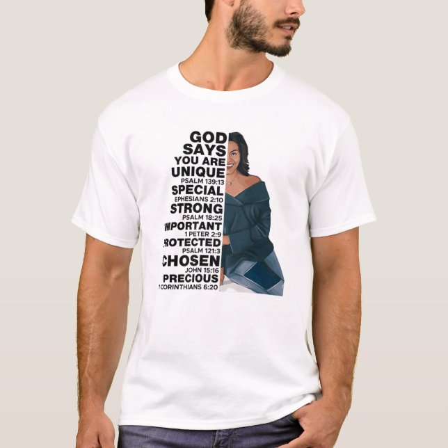T-shirt Dieu dit Michelle Obama Femmes Histoire Mois Amour (Devant)