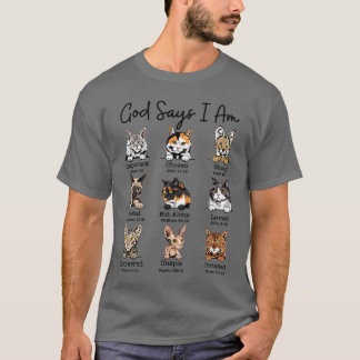 T-shirt Dieu dit que je suis chat amateur de chats drôles 