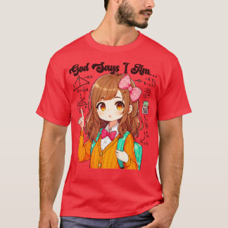 T-shirt Dieu dit que je suis enseignant Math Design Femmes