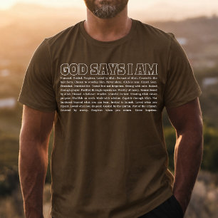 T-shirt Dieu dit que je suis fort, foi musulmane inspirant