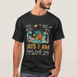 T-shirt Dieu dit que je suis Melanin Queen Black Histoire