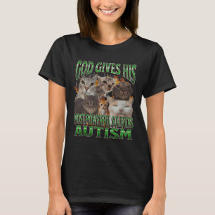 T-shirt Dieu Donne Son Autisme Le Plus Puissant Drôle Mème