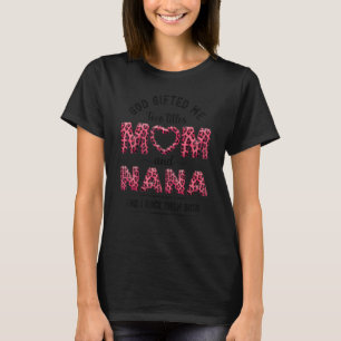 T-shirt Dieu Ed Me Deux Titres Maman Et Nana Femmes Grand-