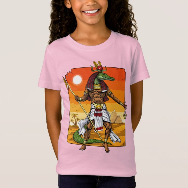 T-Shirt Dieu égyptien antique Sobek (Devant)