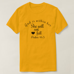 T-shirt Dieu En Elle Ne Tombera Pas La Bible Unisex