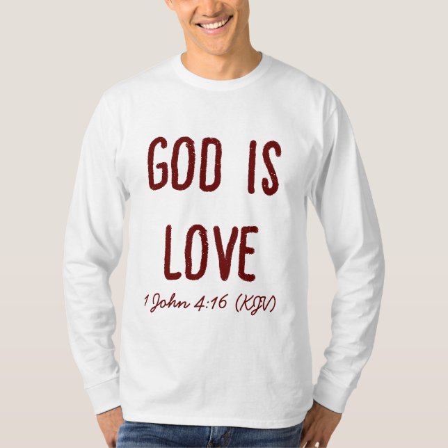 T-shirt Dieu est amour - Bible Verse - Saint Valentin (Devant)
