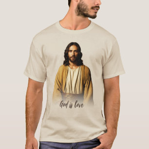 T-shirt Dieu est amour Jésus Christ Citation religieuse
