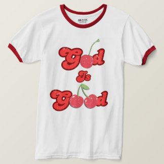 T-shirt Dieu est bon t de cerise rétro unisex