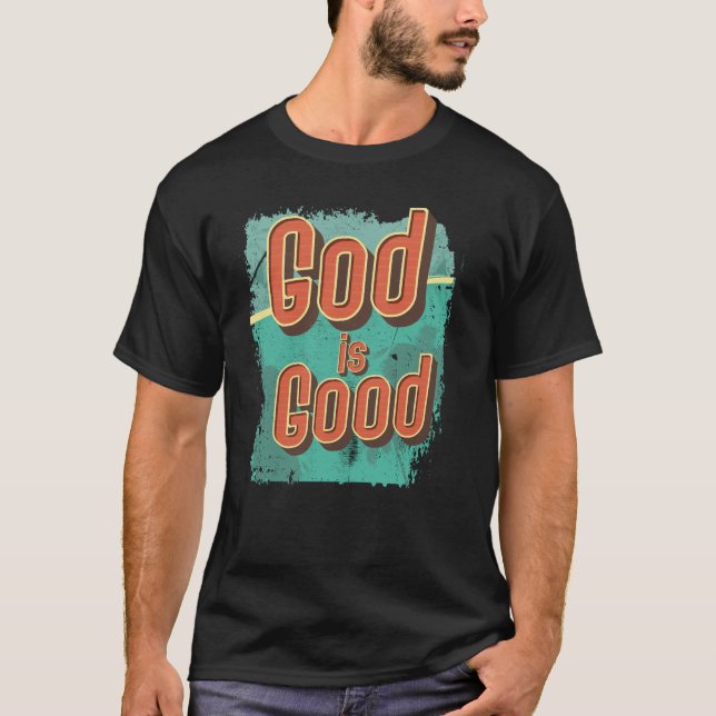 T-shirt Dieu est Bonne Vibes de plage MAINTENANT Inspirati (Devant)