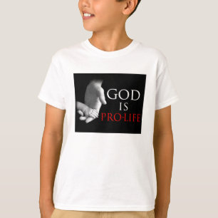 T-shirt Dieu est contre l'avortement et l'euthanasie
