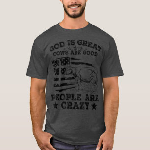 T-shirt Dieu Est De Grandes Vaches Sont De Bons Gens Sont