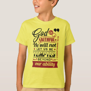 T-shirt Dieu est Fidèle – 1 Corinthiens 10:13 Verset Bibli