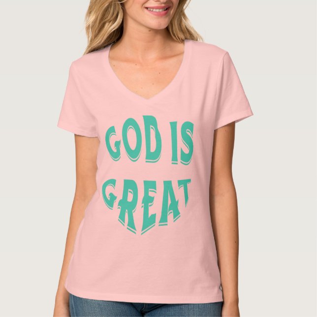 T-shirt Dieu est grand, chemise chrétienne, vêtements chré (Devant)