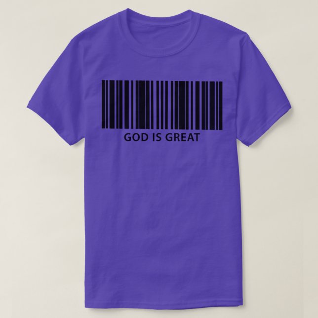 T-shirt Dieu est un grand code barre (Design devant)