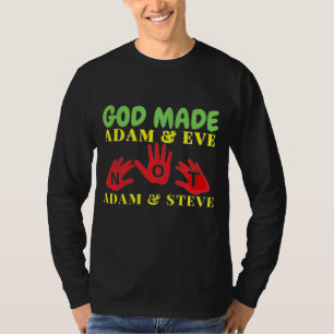 T-shirt Dieu fait Adam et Eve Pas Adam et Steve