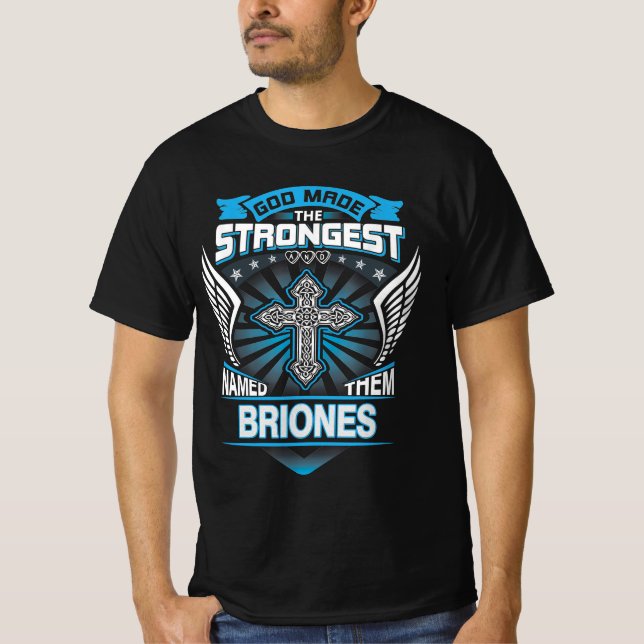 T-shirt Dieu Fut Le Plus Fort Et Les Nomma Briones (Devant)