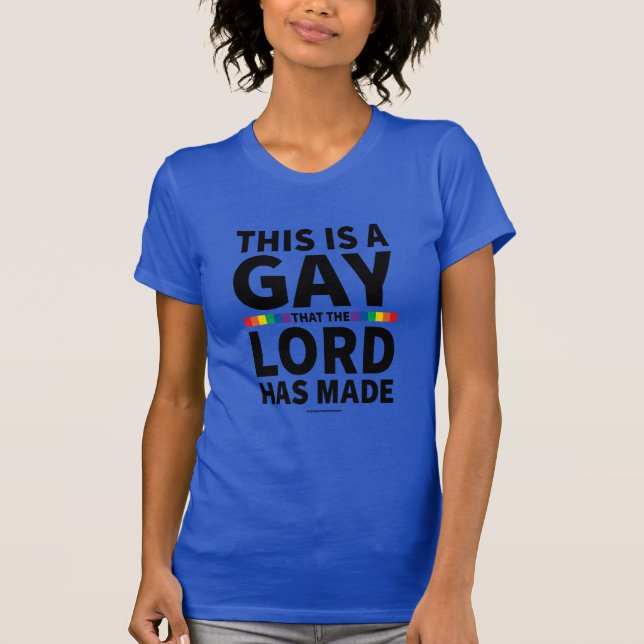 T-shirt Dieu gay fait (Devant)