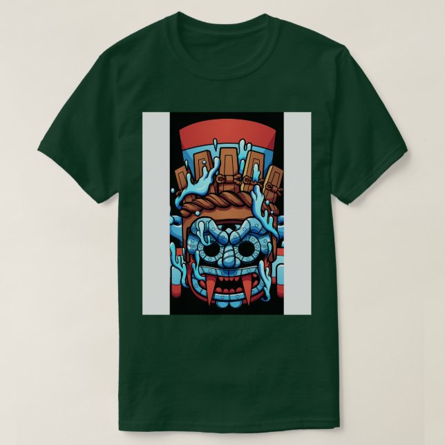 T-shirt Dieu guerrier aztèque (Design devant)
