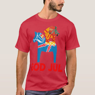 T-shirt Dieu Joyeux Noël Dala Cheval Tomte Julbock S