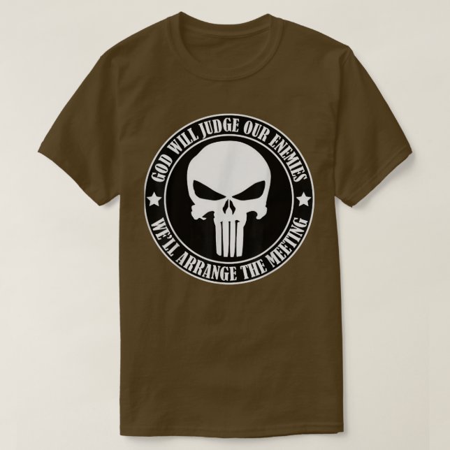 T-shirt Dieu jugera nos ennemis (Design devant)