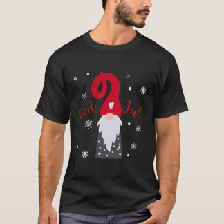 T-shirt Dieu Jul Gnome Tomte Tee Lefse Xmas Don Père Noël