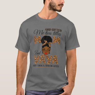 T-shirt Dieu m'a offert deux titres Maman Yaya grand-mère