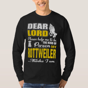 T-shirt Dieu M'Aide À Être Un Genre De Personne Que Rottwe