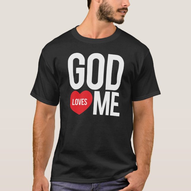 T-shirt Dieu m'aime (Devant)