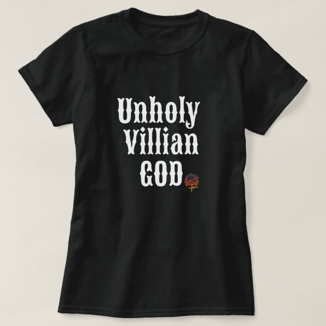 T-SHIRT DIEU MALHEUREUSEMENT VILLIEN (Design devant)