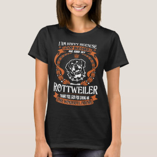 T-shirt Dieu Me Bénisse Et Rottweiler Merveilleux Ami