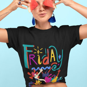 T-shirt Dieu merci C'est vendredi   Funny Colorful Friday 