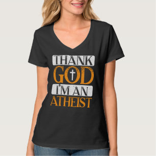 T-shirt Dieu Merci Je Suis Un Athée Anti Religion Agnostiq