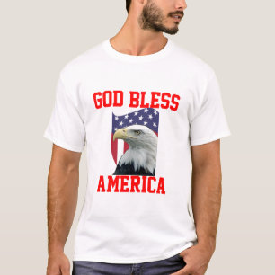 T-shirt Dieu patriotique bénisse l'Amérique