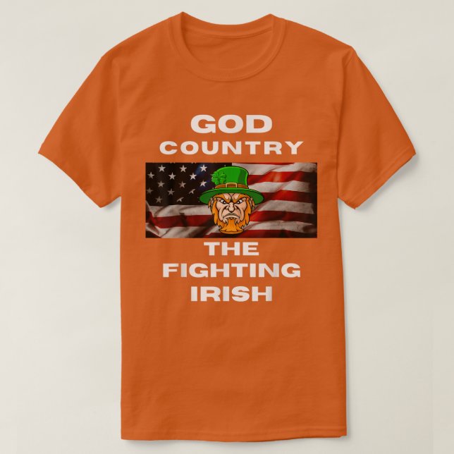 T-shirt Dieu Pays Le Combat Irlandais (Design devant)