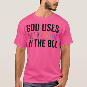 T-shirt Dieu Utilise Toutes Les Crayons Dans Le Bo Jesus I