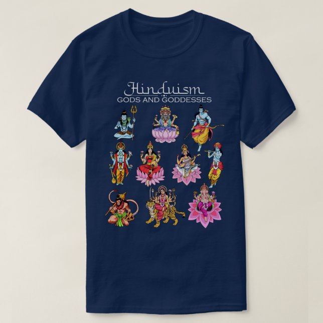 T-shirt Dieux de l'hindouisme (Design devant)
