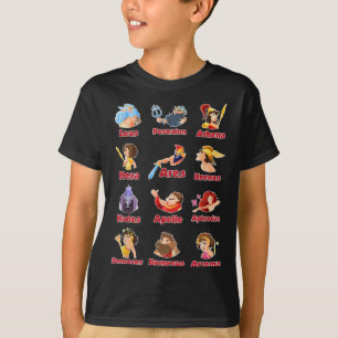 T-shirt Dieux Éducatifs Et Déesses Du Grec Ancien Mon