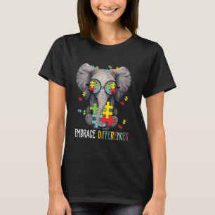 T-shirt Différences d'acceptation Elephant Funny Autisme L
