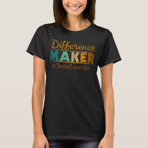 T-shirt Différenciateur Fier Travailleur social 2