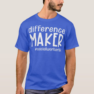 T-shirt Différenciateur Social Travailleur Vie Drôle Thank
