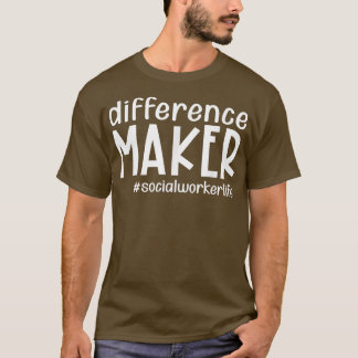 T-shirt Différenciateur Social Travailleur Vie Drôle Thank
