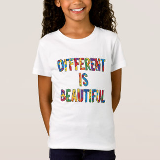 T-Shirt Different Is Beautiful - Sensibilisation sur l'aut