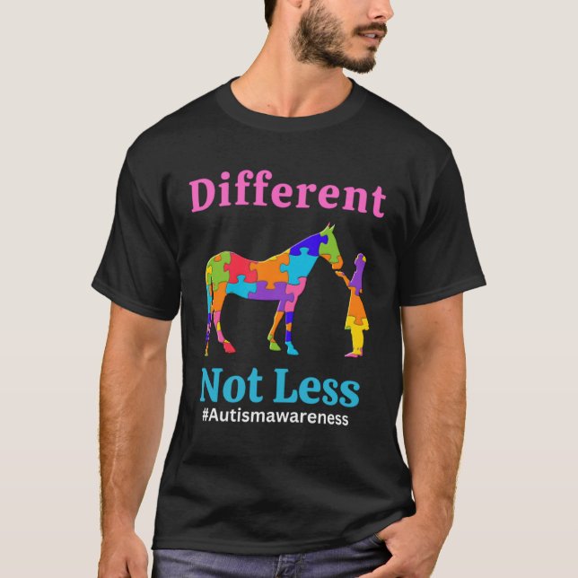 T-shirt Different Not Less Autism Awareness Acceptance Wom (Devant)