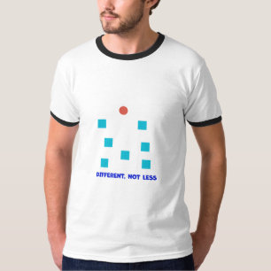T-shirt Différent, pas moins Illustration de formes inclu