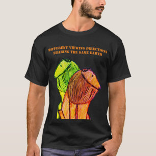 T-shirt Différentes directions d'affichage