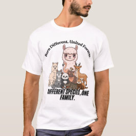 T-shirt Différentes espèces une famille Art animalier