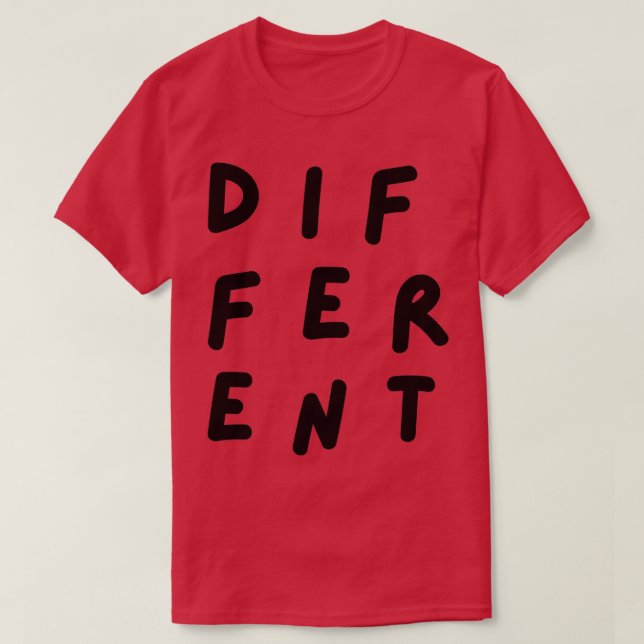 T-shirt Différentes typographies manuscrites en texte noir (Design devant)