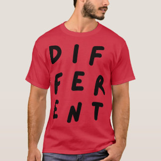 T-shirt Différentes typographies manuscrites en texte noir