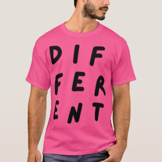 T-shirt Différentes typographies manuscrites en texte noir