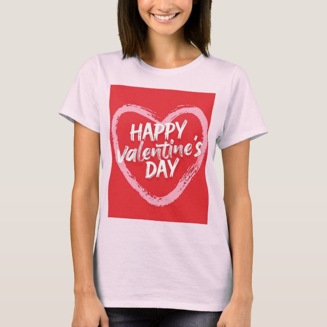 T-shirt Diffusez l'amour cette Saint Valentin (Devant)